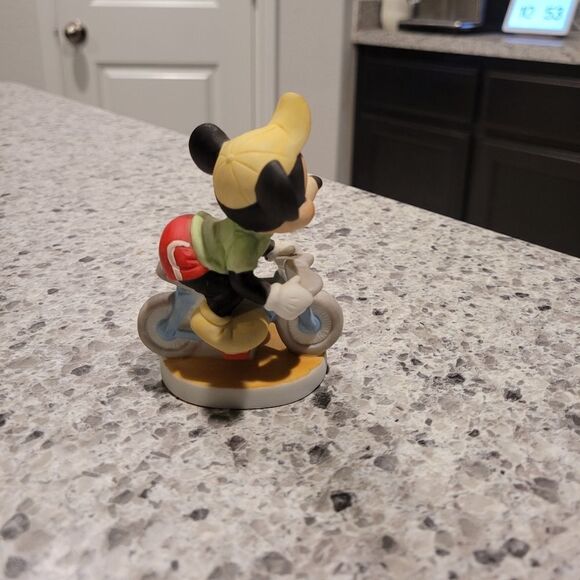 Walt Disney Productions Collectibles Mickey Mouse Cyclist Disney Ceramic 4” Tall - Picture 2 of 6